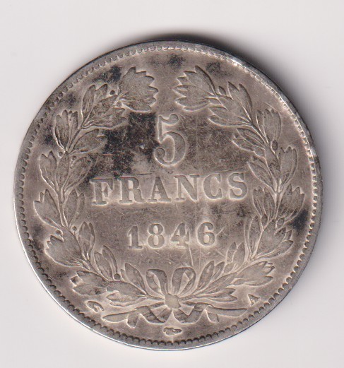 1846 France 5 Francs - Image 2
