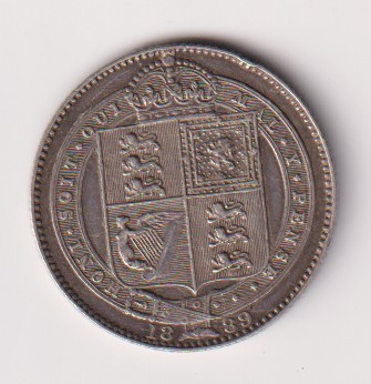 1889 shilling reverse
