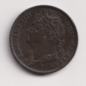 1822 George IV Copper Farthing – Laureate Bust & Britannia, S.3822