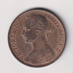 1891 Queen Victoria Bronze Penny – “Bun Head” Young Head Portrait, S.3954