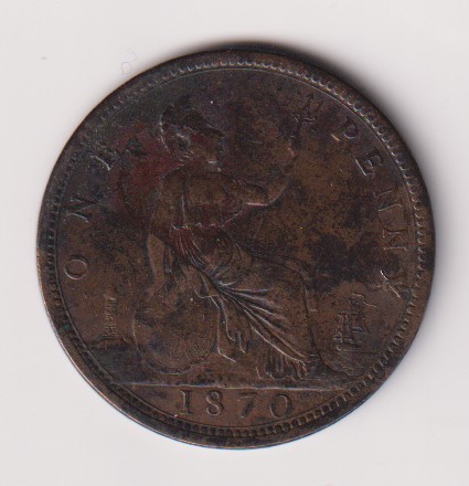 1870 penny reverse