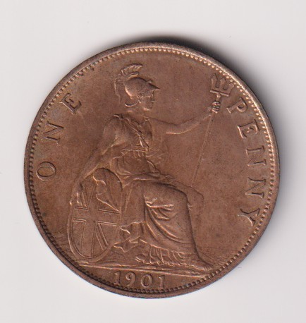 1901 penny reverse