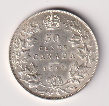 1919 canada 50 rev